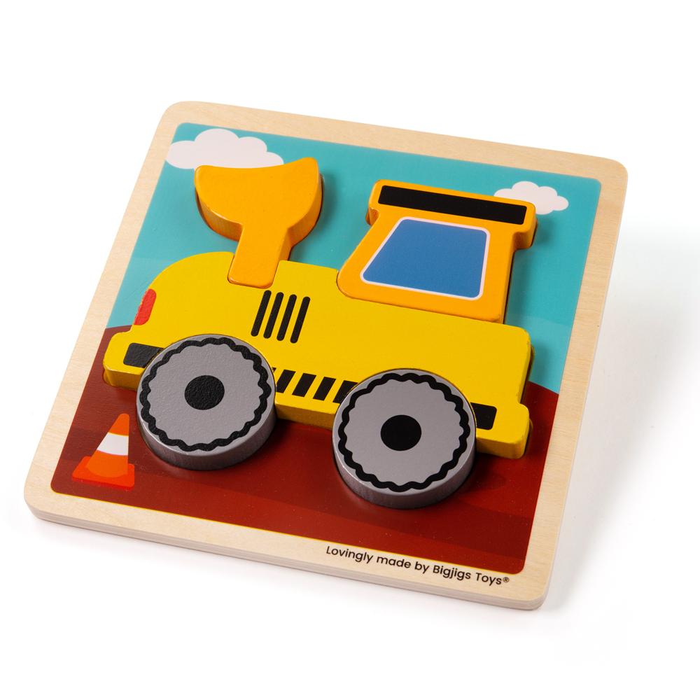 Bigjigs Toys Chunky Lift-Out Puzzle - Digger - Bigjigs - Fagan Toys