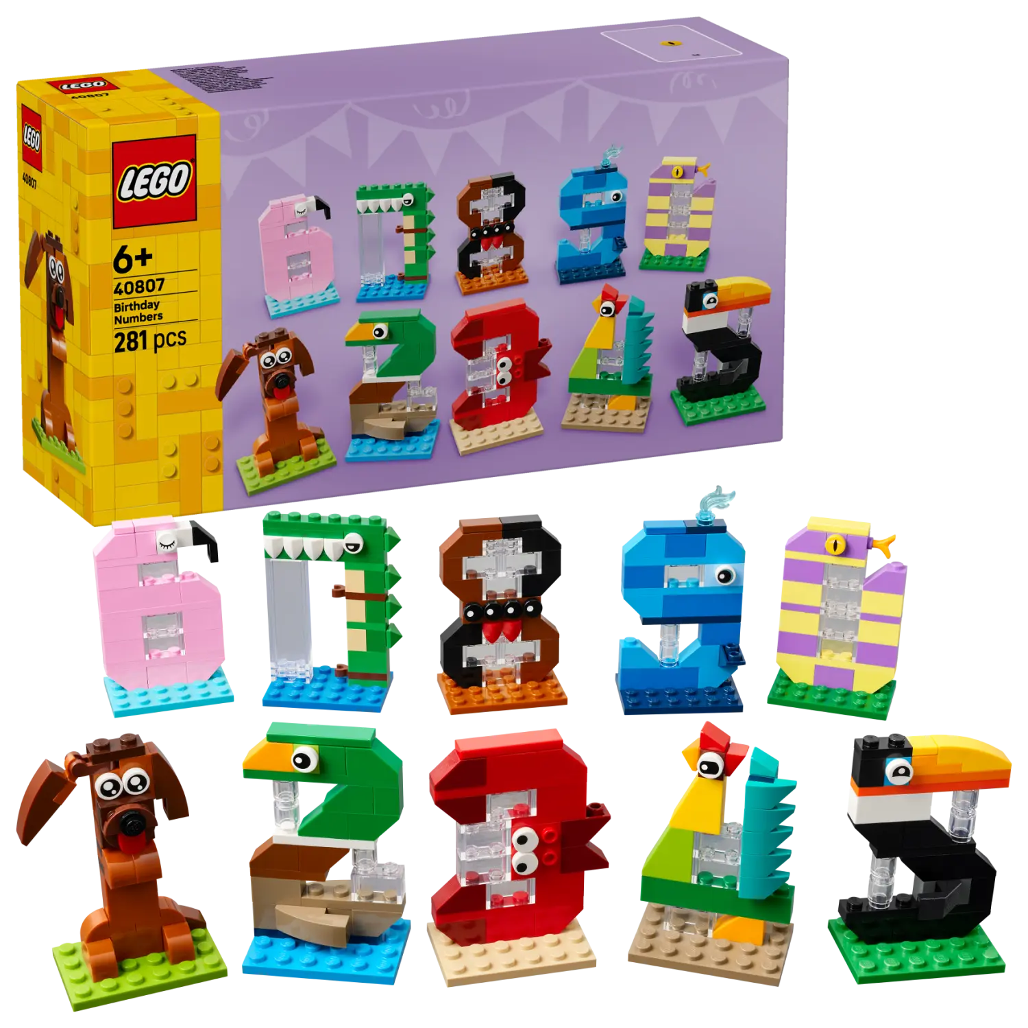 LEGO® Birthday Numbers Animal Decor 40807 -  - Fagan Toys