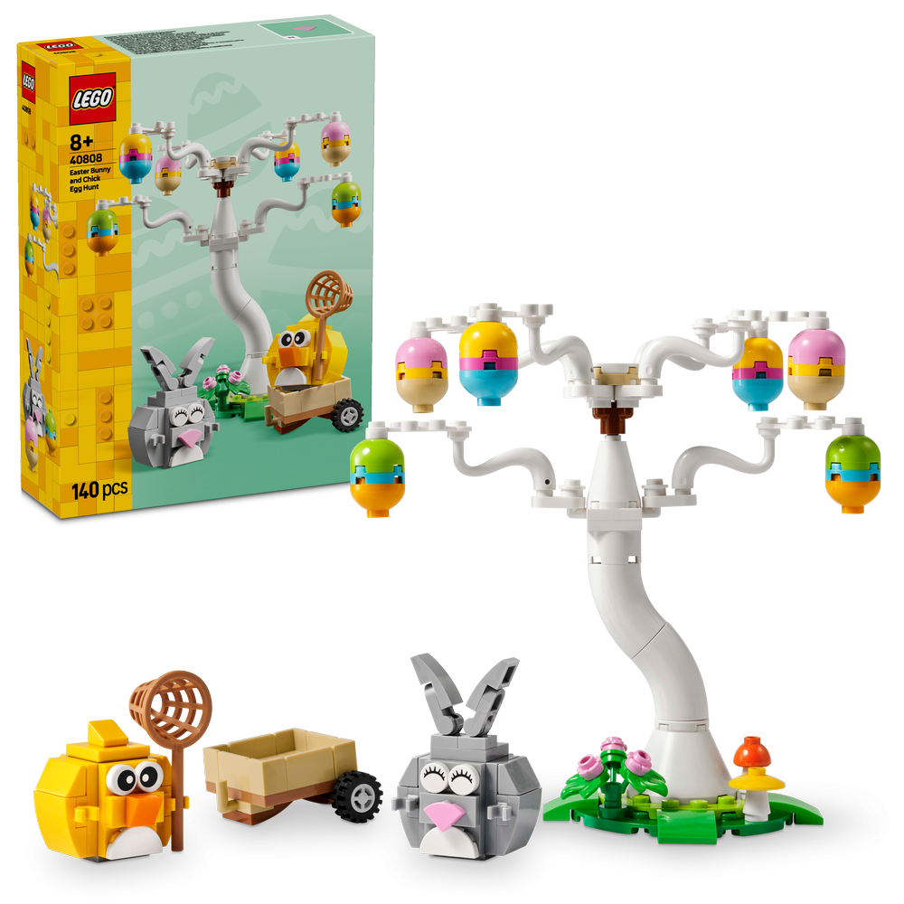 LEGO® Easter Bunny and Chick Egg Hunt Animal Toy Playset Building Kit 40808 - Lego - Fagan Toys