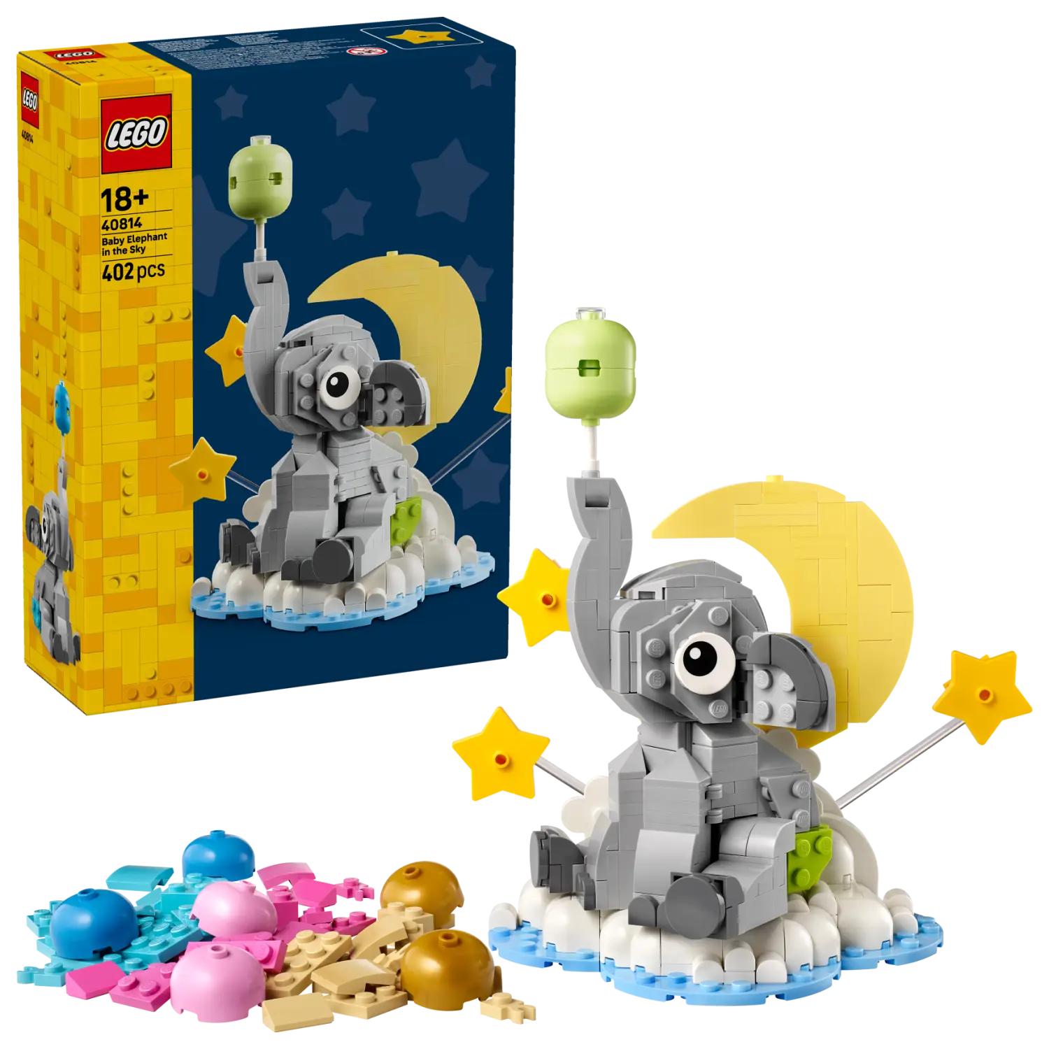 LEGO® Baby Elephant in the Sky Display Gift for New Parents 40814 -  - Fagan Toys