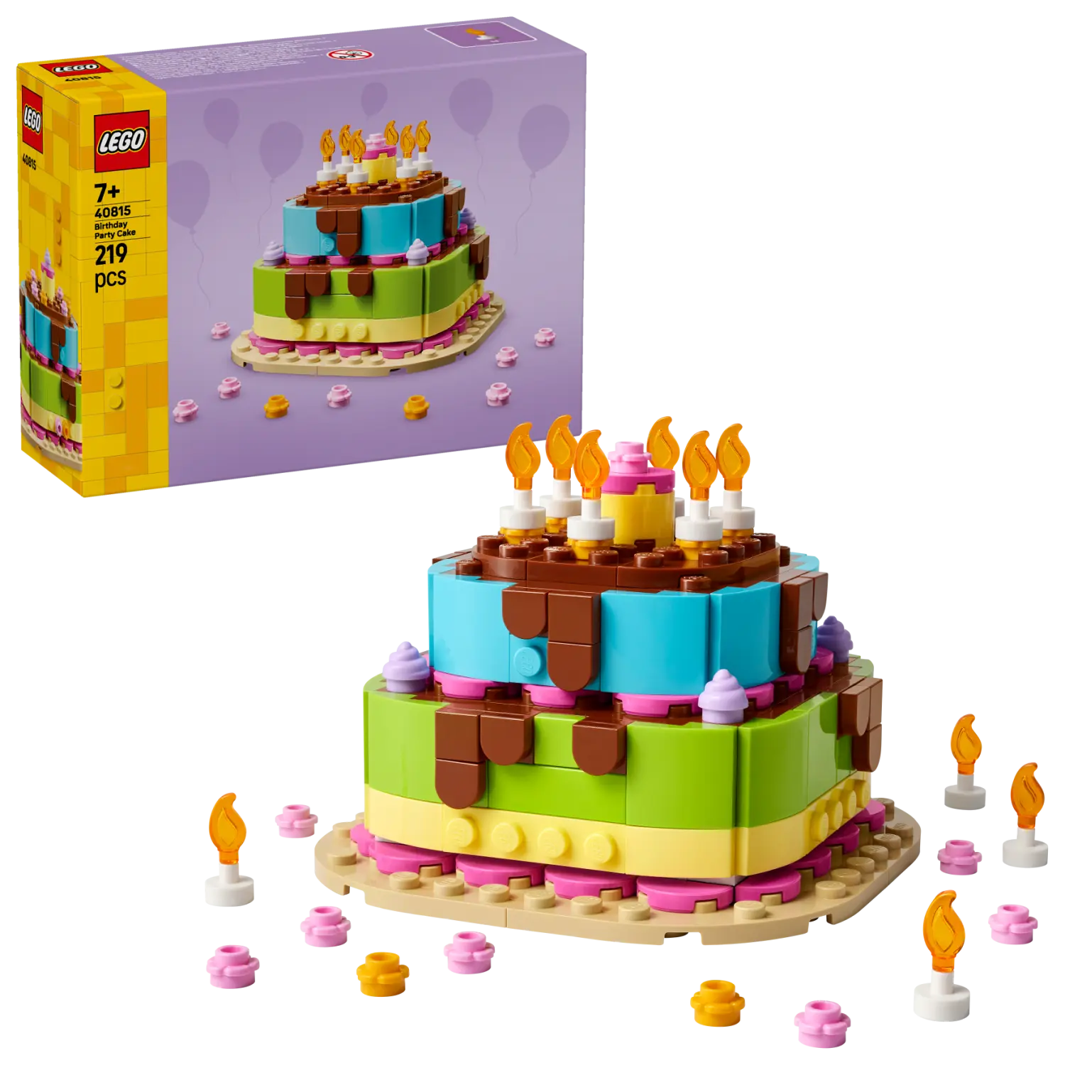 LEGO® Birthday Party Cake with Decorations, Fun Gift Set, Table Decor 40815 -  - Fagan Toys