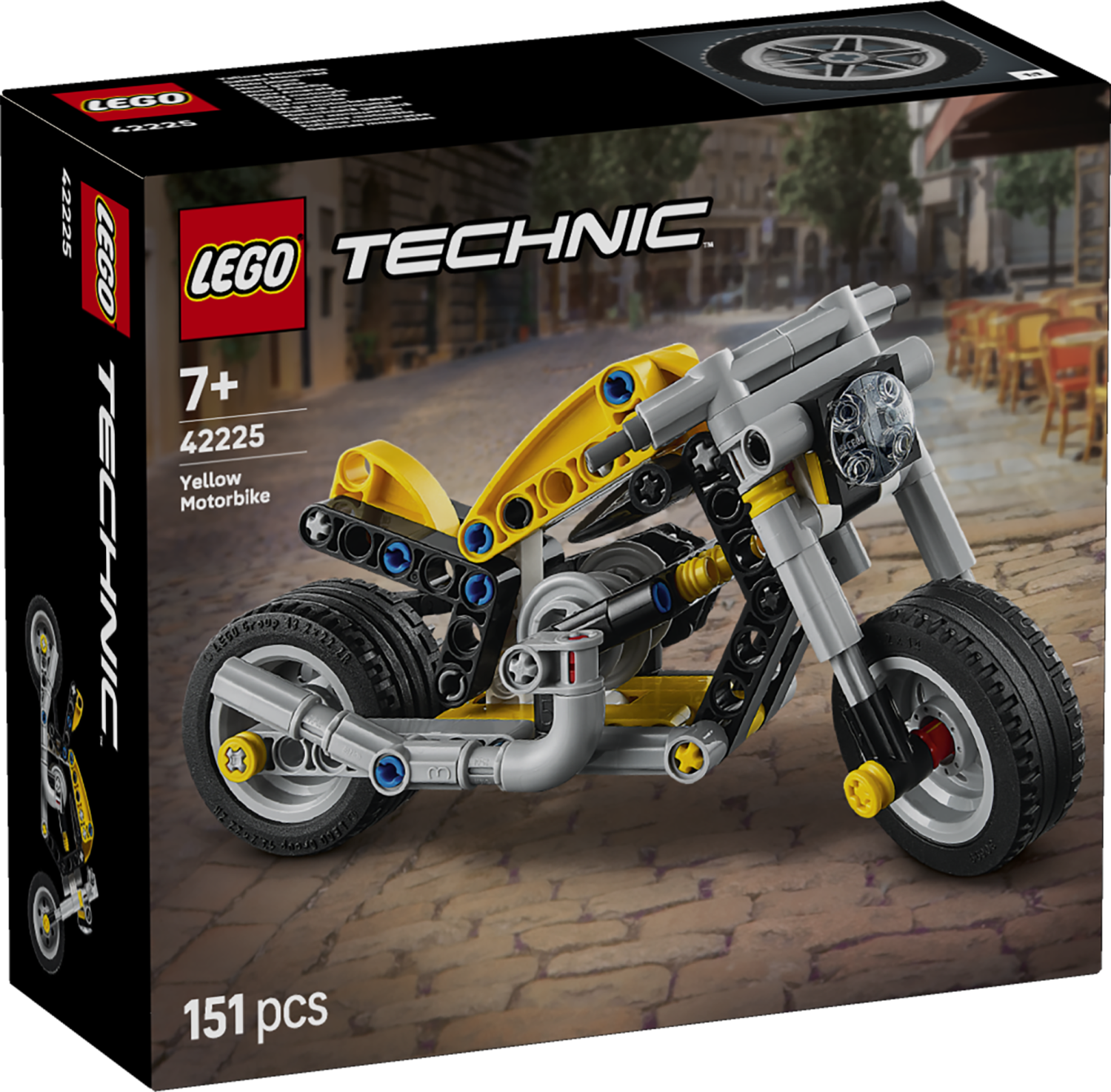 LEGO® Technic™ Yellow Motorcycle Toy Building Set 42225 - Lego - Fagan Toys