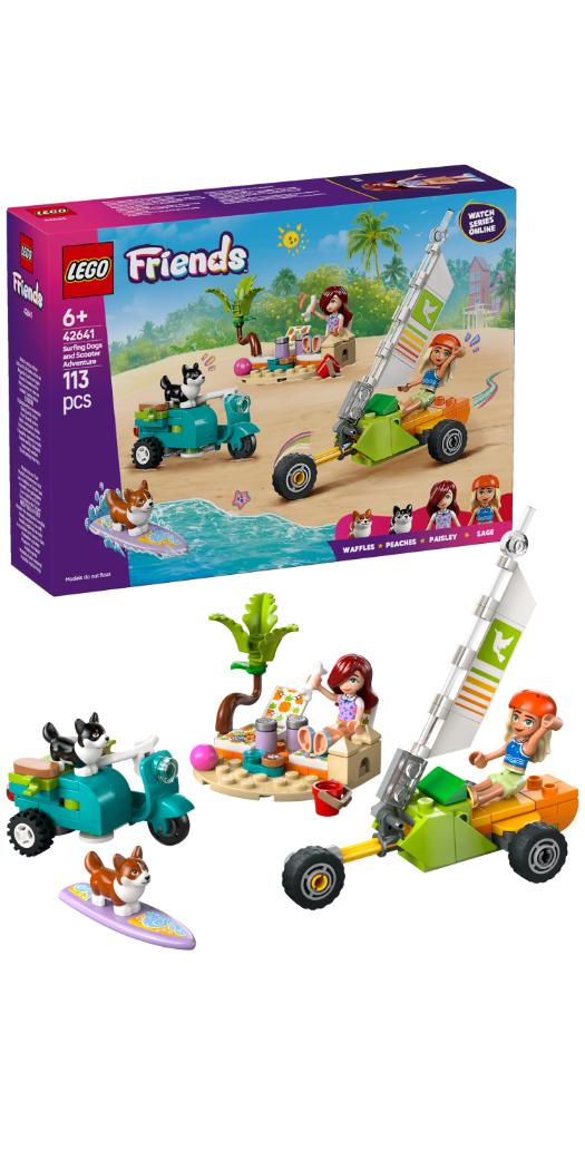 LEGO Friends Surfing Dogs and Scooter Adventure Building Toy 42641 - Lego - Fagan Toys
