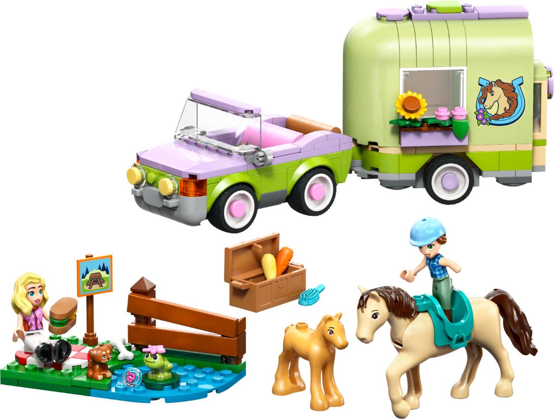 LEGO Friends Horse & Baby Foal Trailer Toy Set 42695