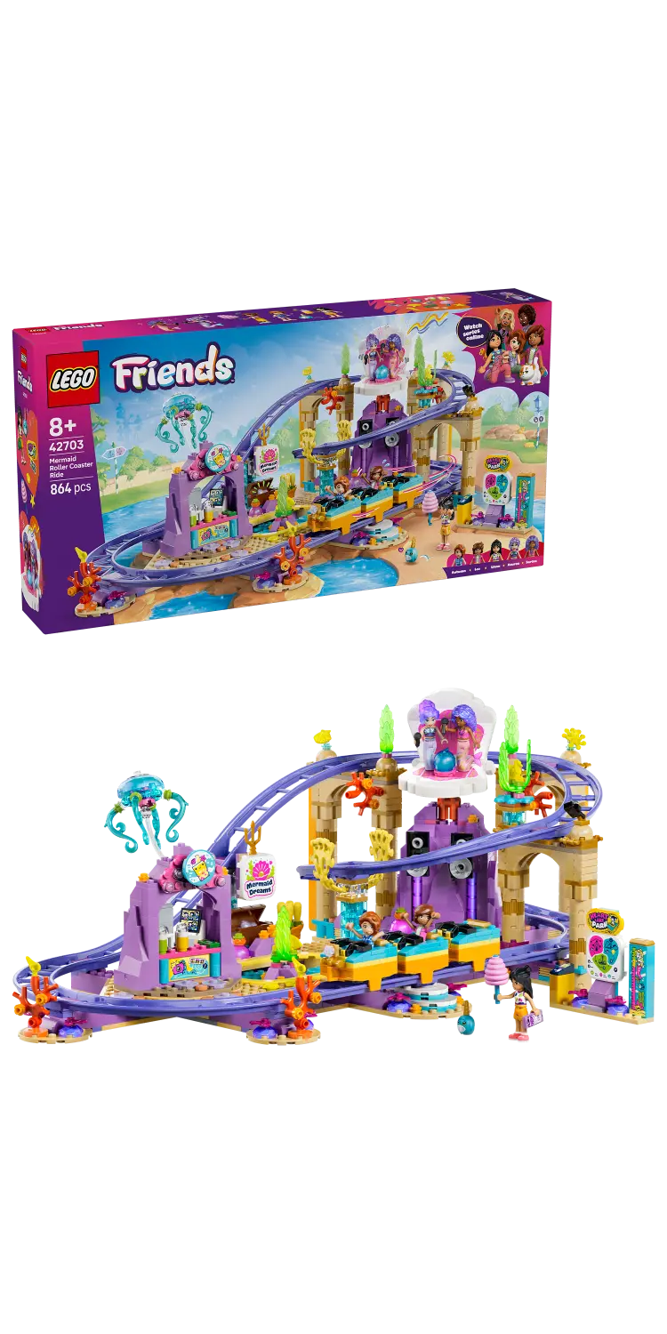 LEGO® Friends Mermaid Roller Coaster Ride Building Toy 42703 -  - Fagan Toys