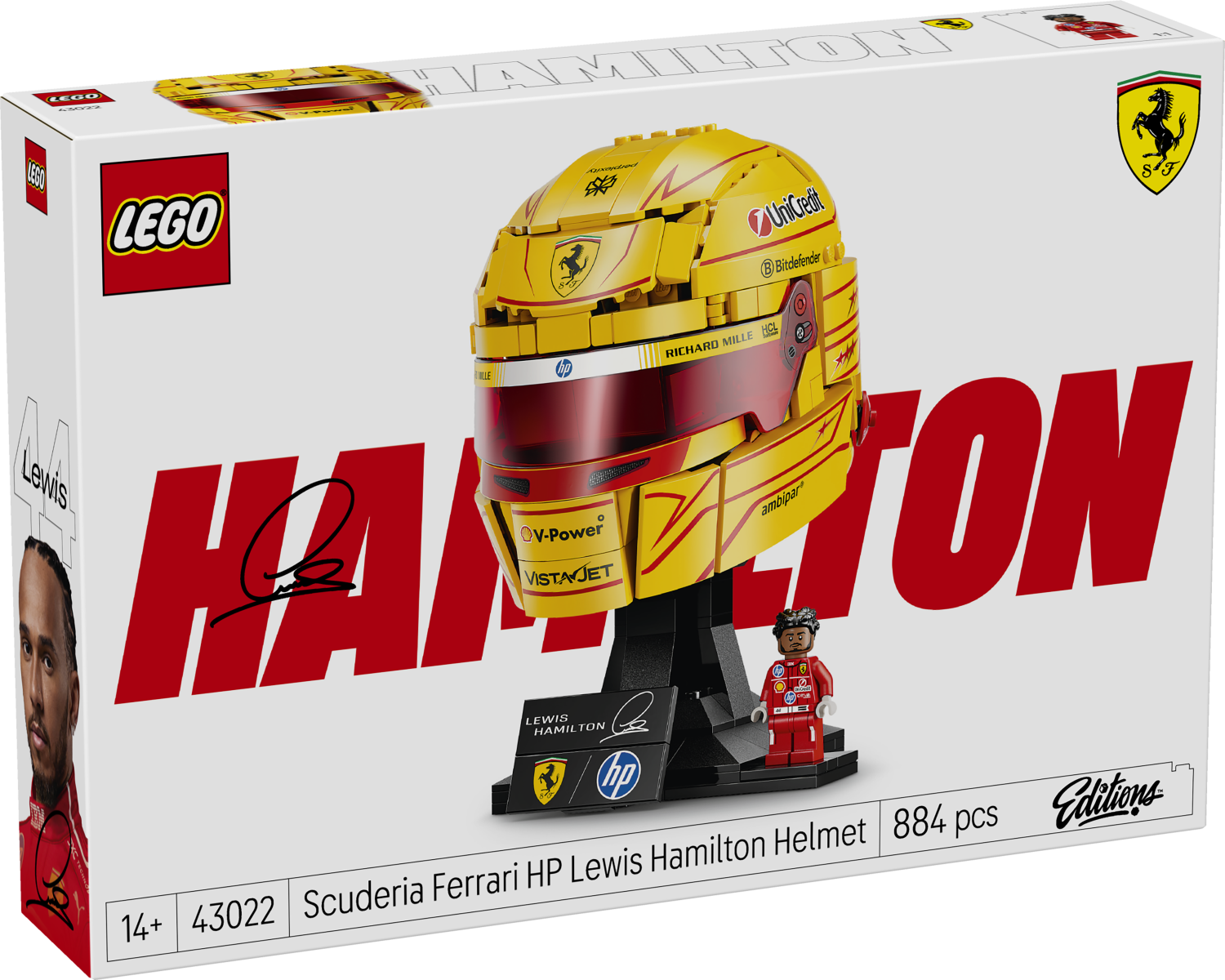 LEGO Editions Scuderia Ferrari HP Lewis Hamilton Helmet 43022 -  - Fagan Toys