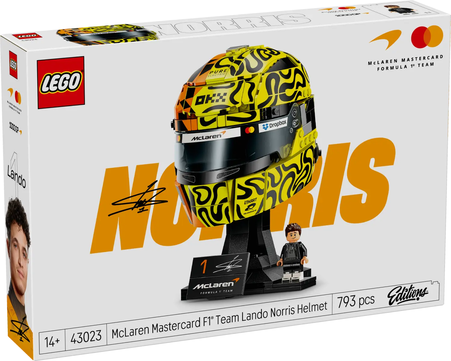 LEGO® Editions McLaren Mastercard F1® Team Lando Norris Helmet 43023 -  - Fagan Toys