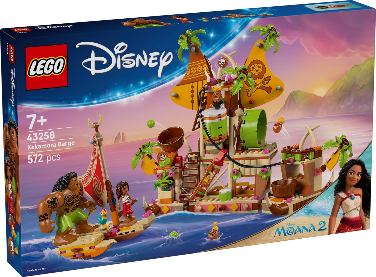 LEGO Disney Moana 2 Kakamora Barge, Toy Building Set 43258