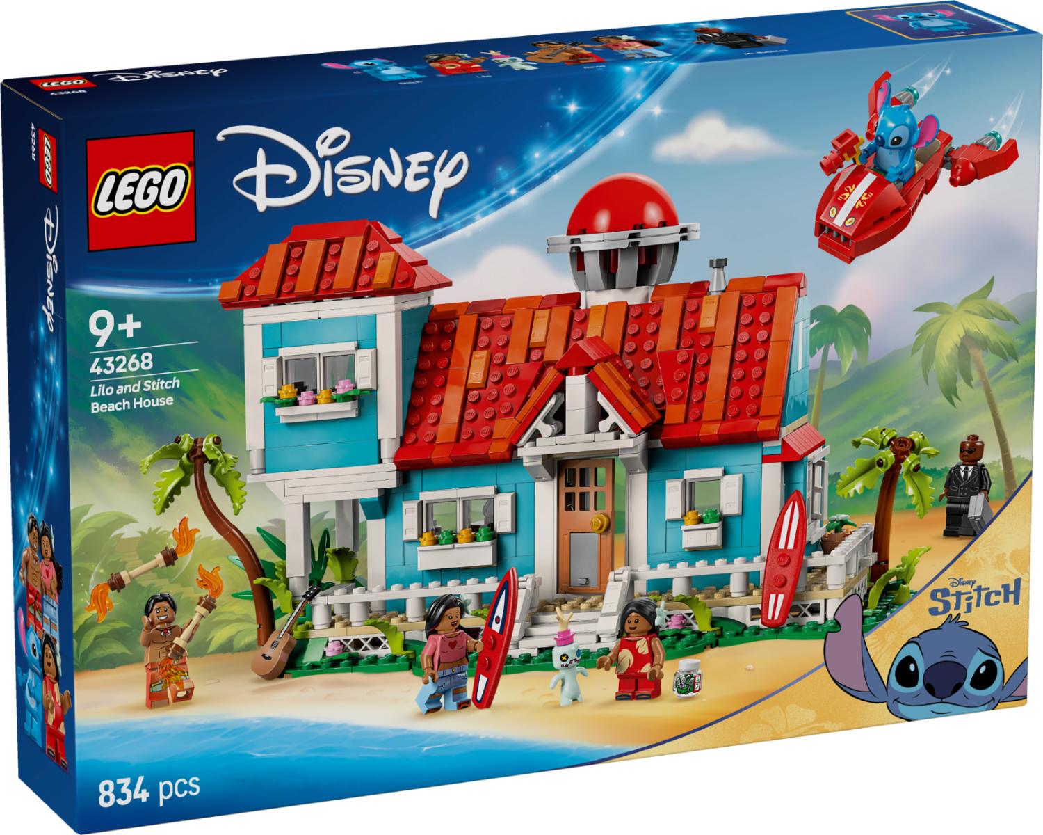 LEGO Disney Lilo and Stitch Beach House Building Kit Playset 43268