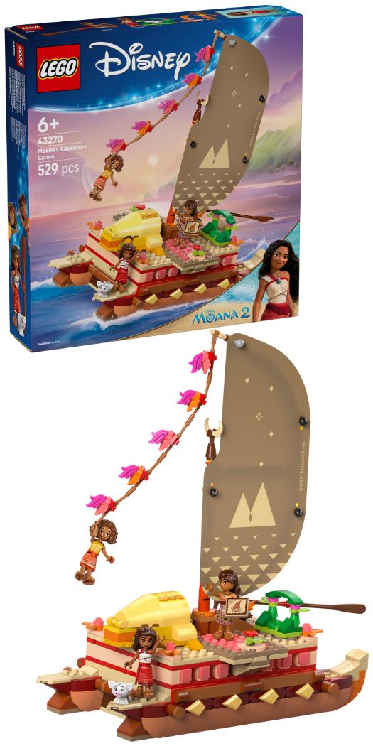LEGO Disney Moana’s Adventure Canoe Fantasy Toy Model Kit 43270 - Lego - Fagan Toys