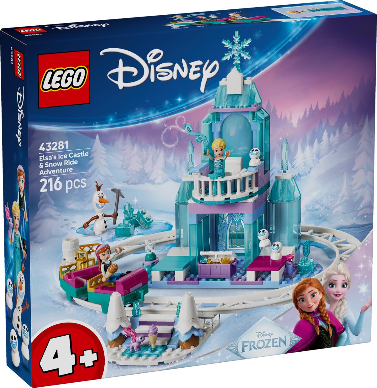 LEGO Disney Frozen Elsa\u2019s Ice Castle & Snow Ride Adventure 43281