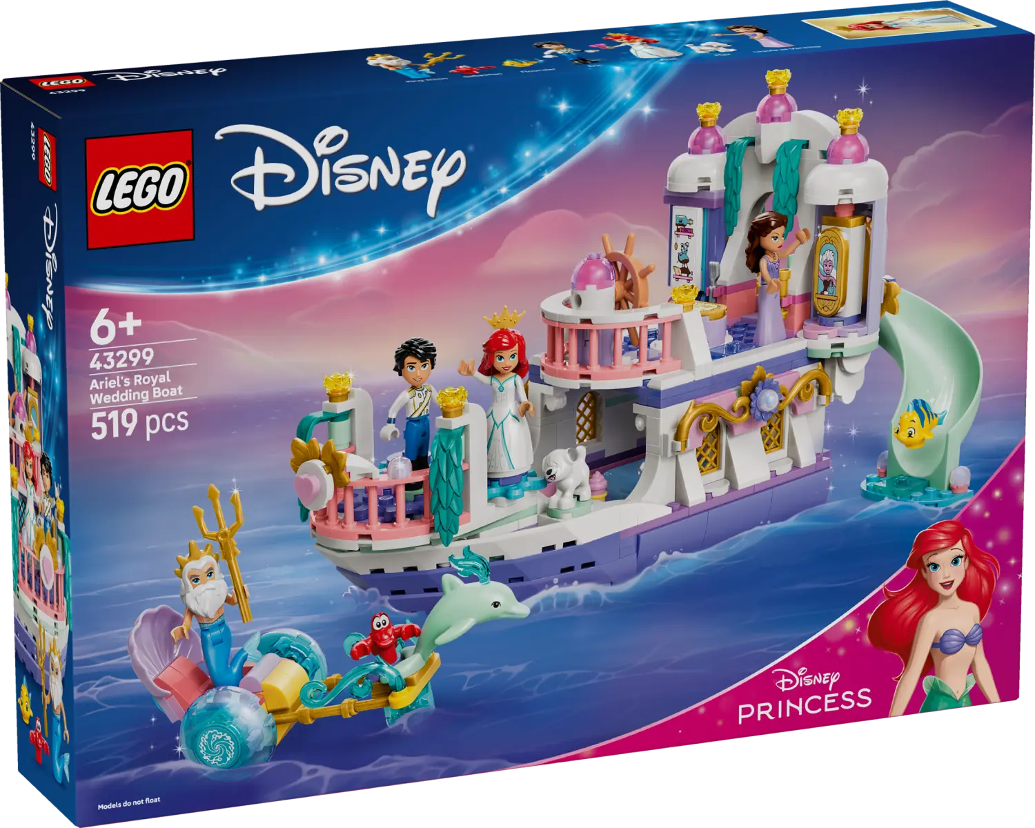 LEGO® Disney Princess Ariel’s Royal Wedding Boat 43299 -  - Fagan Toys