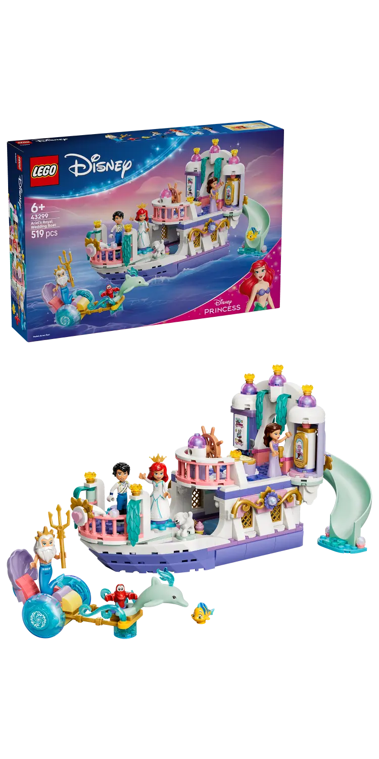 LEGO® Disney Princess Ariel’s Royal Wedding Boat 43299 -  - Fagan Toys