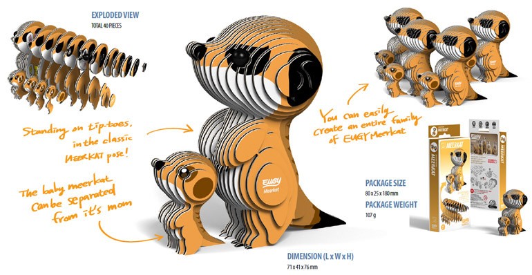 EUGY Meerkat 3D Puzzle - Toymaster - Fagan Toys