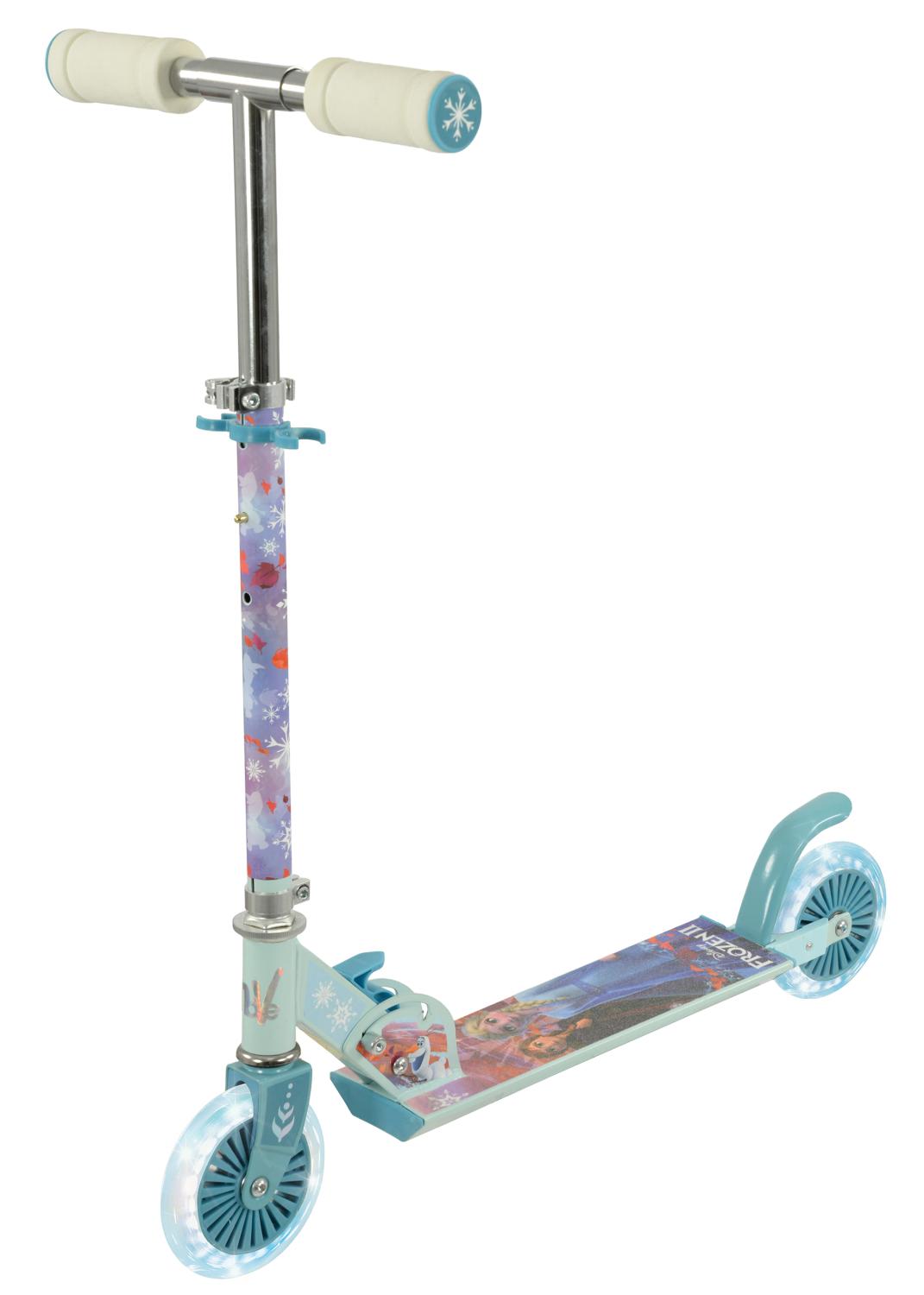 Frozen Kids Folding Inline Scooter With Motion-Activated Light-Up LED Wheels -  - Fagan Toys