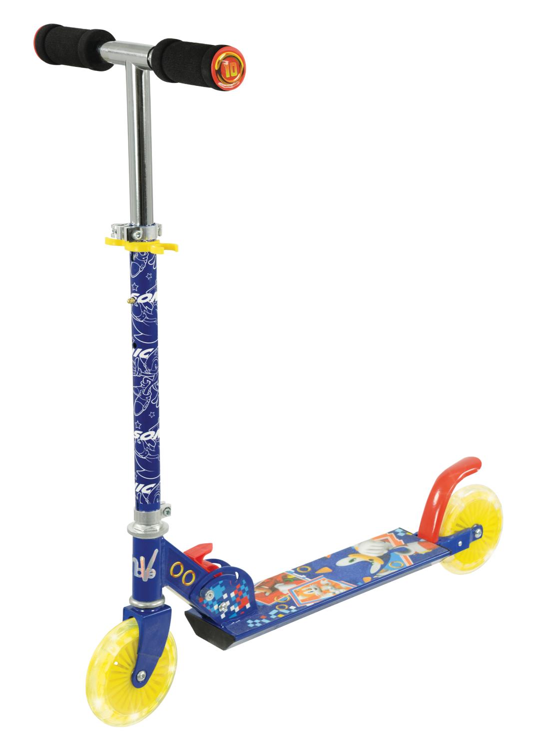 Sonic Kids Folding Inline Scooter With Motion-Activated Light-Up LED Wheels -  - Fagan Toys