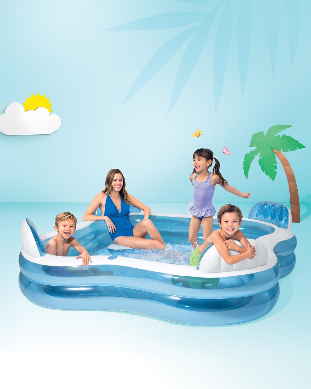 Intex Swim Center® Square Inflatable Family Lounge Pool 90x90 -  - Fagan Toys