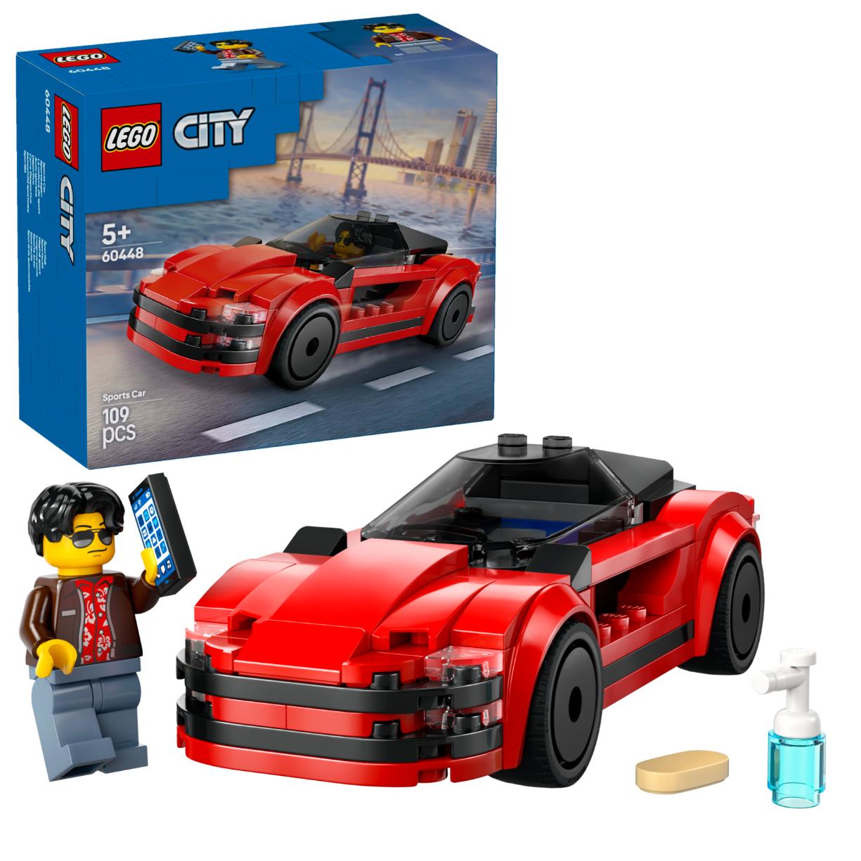 LEGO City Red Sports Car Supercar Toy Vehicle Set 60448 - Lego - Fagan Toys