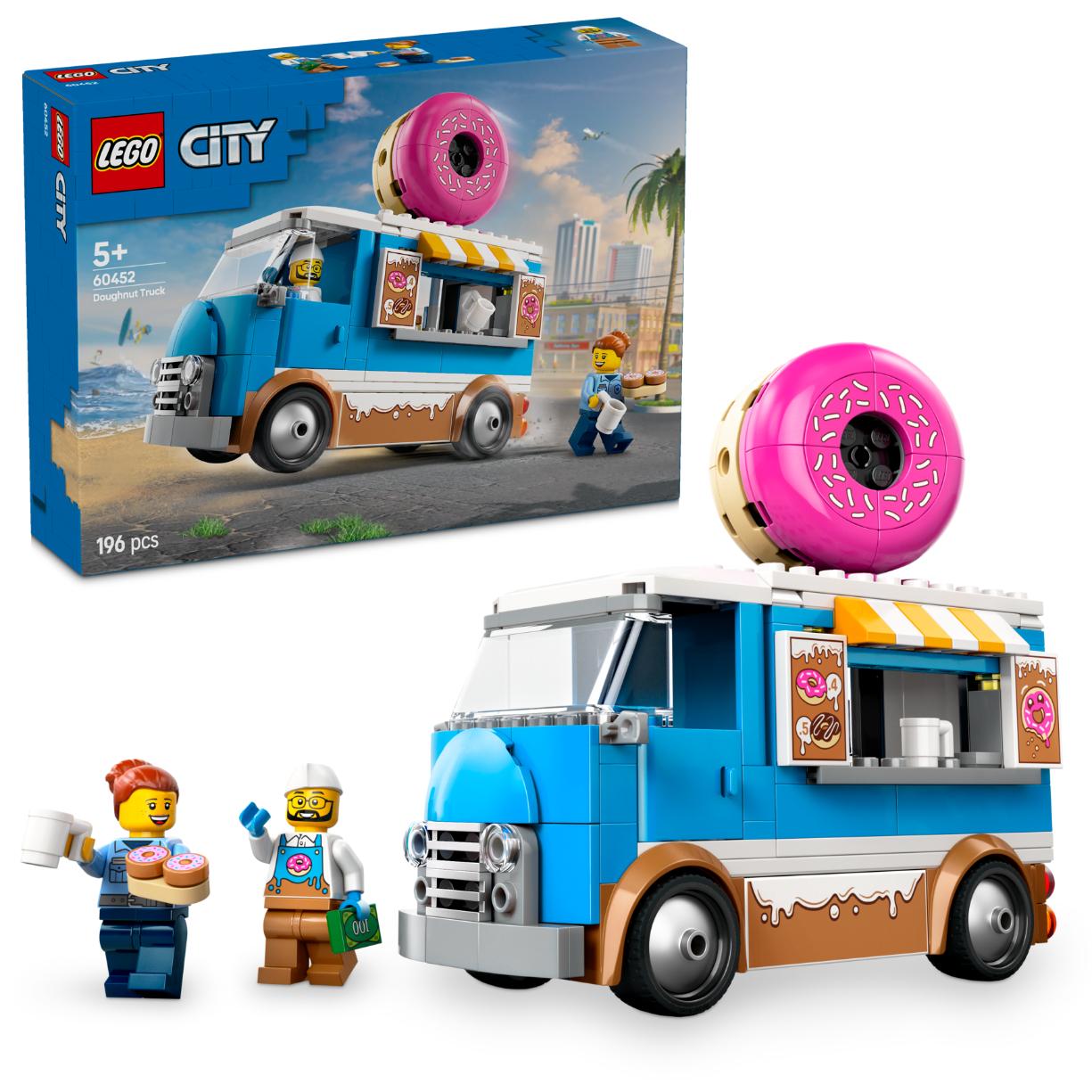LEGO City Donut Truck Playset Vendor Vehicle Toy for Kids Aged 5 and up 60452 - Lego - Fagan Toys