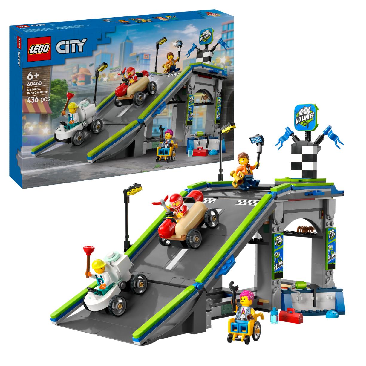 LEGO City No Limits: Race Car Ramp Track Toy Soapbox-Racing Set 60460 - Lego - Fagan Toys