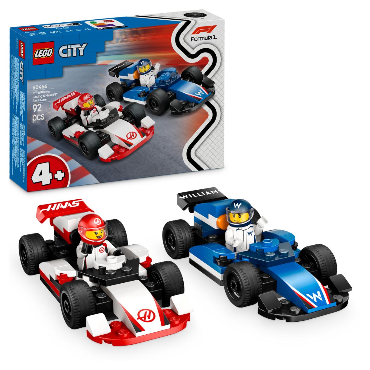 LEGO City F1 Williams Racing & Haas F1 Race Cars Vehicle Toy Set 60464 - Lego - Fagan Toys
