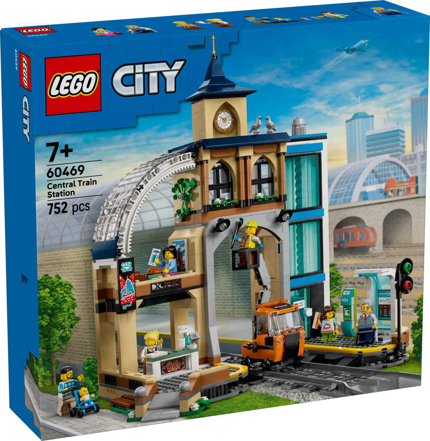 LEGO City Central Train Station Set for Fans of Construction Toys 60469 - Toymaster - Fagan Toys