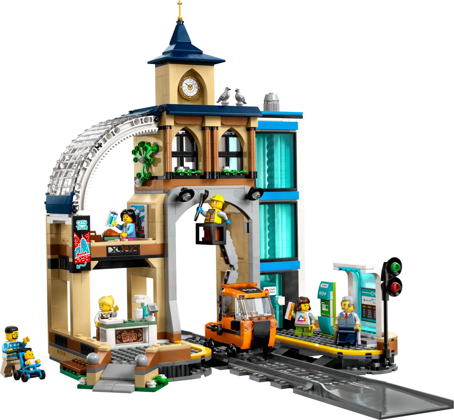 LEGO City Central Train Station Set for Fans of Construction Toys 60469 - Toymaster - Fagan Toys