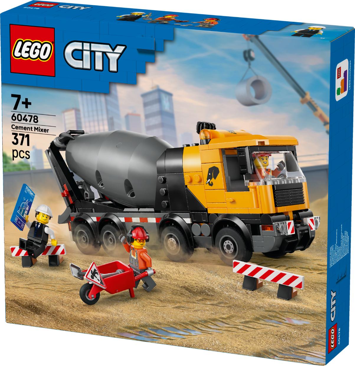 LEGO City Cement Mixer Construction Toy for Kids 60478