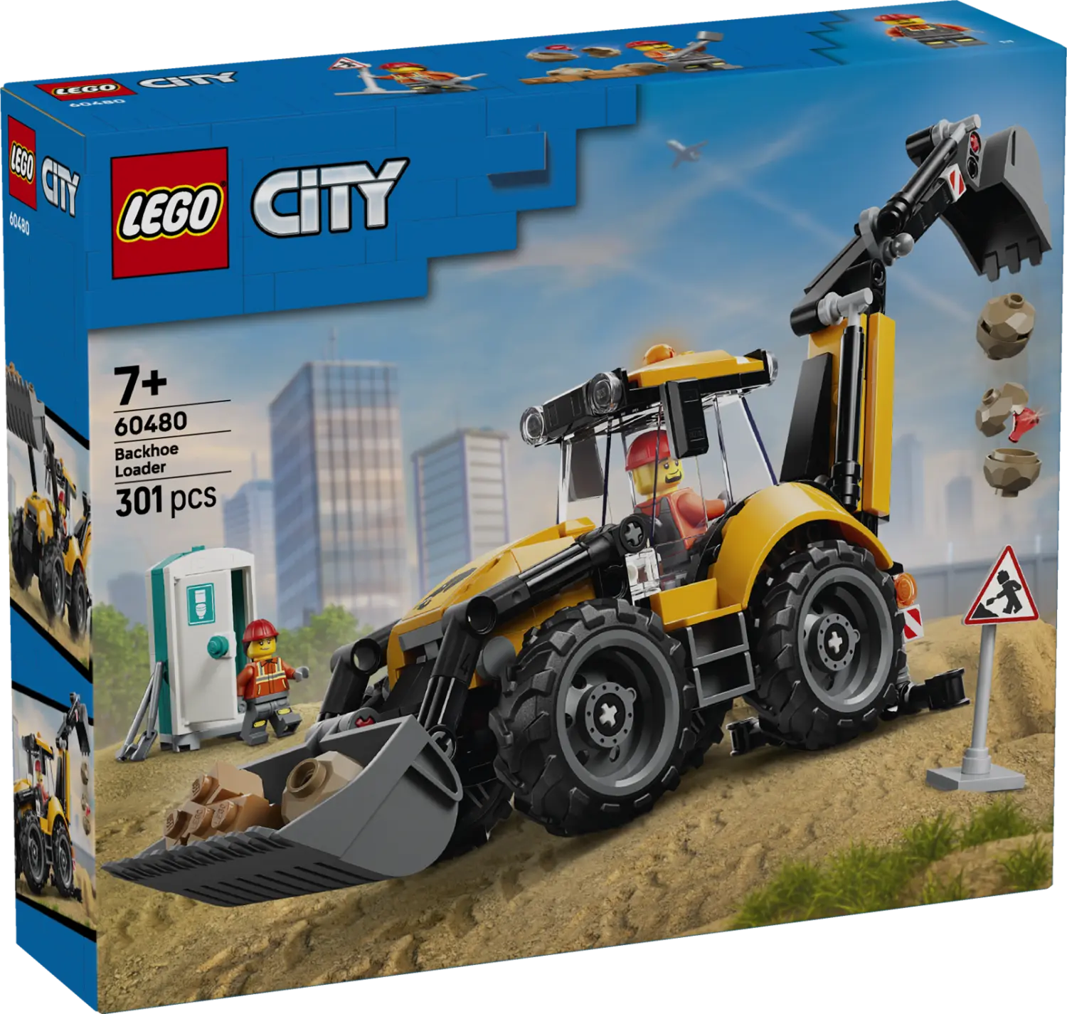 LEGO® City Yellow Backhoe Loader - Construction Toy 60480 -  - Fagan Toys