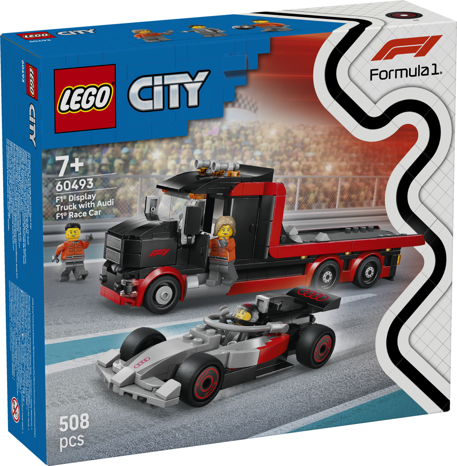 LEGO® City F1® Display Truck with Audi F1® Race Car Toy 60493 - Lego - Fagan Toys