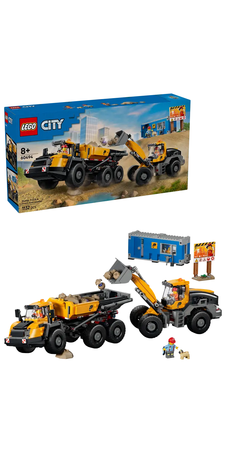 LEGO® City Dump Truck & Front End Loader - Construction Toy 60494 -  - Fagan Toys