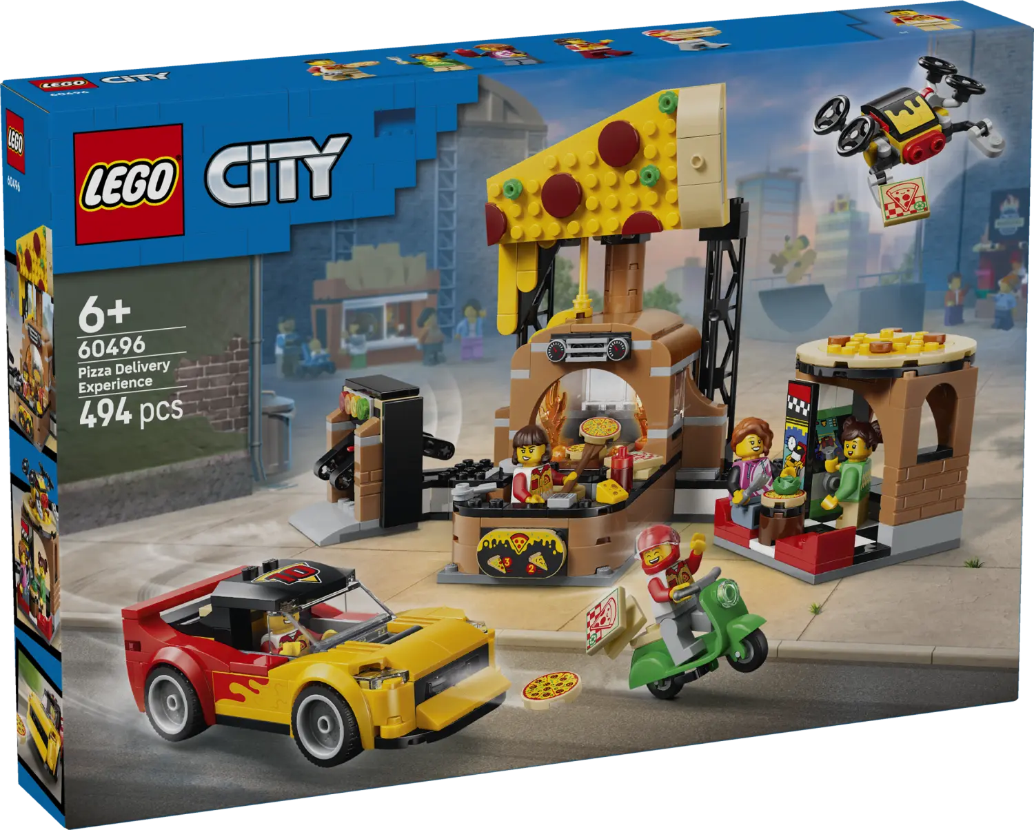LEGO® City Pizza Delivery Experience with Vehicles - 60496 -  - Fagan Toys