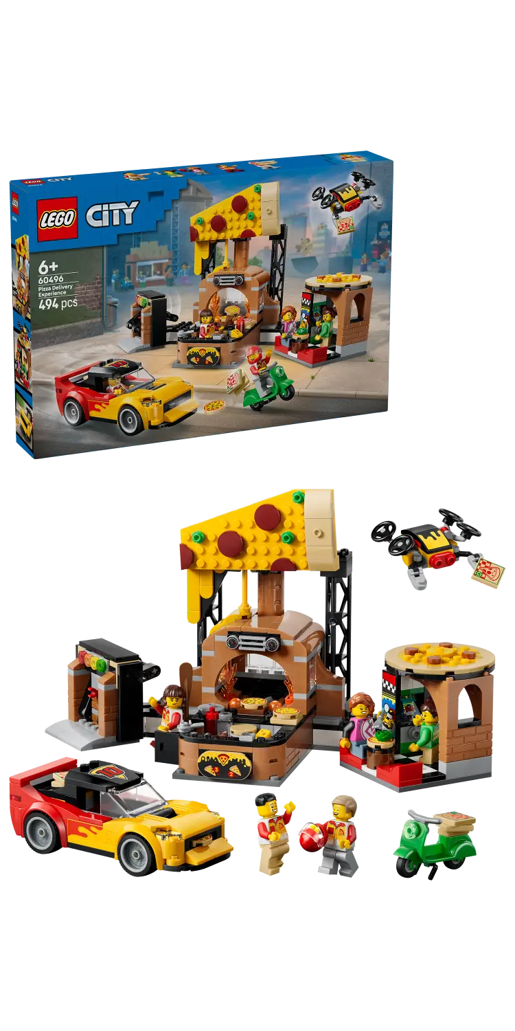 LEGO® City Pizza Delivery Experience with Vehicles - 60496 -  - Fagan Toys