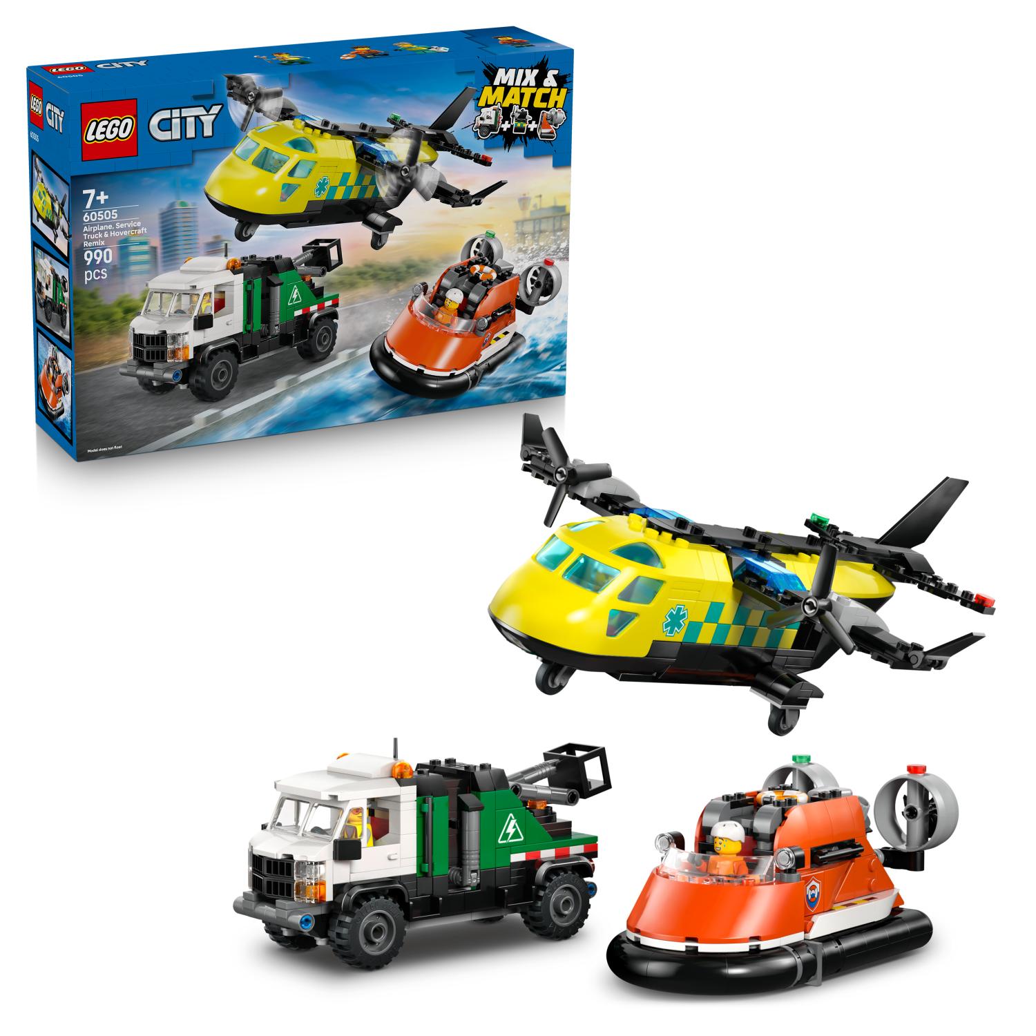 LEGO City Airplane, Service Truck & Hovercraft Remix 60505 -  - Fagan Toys