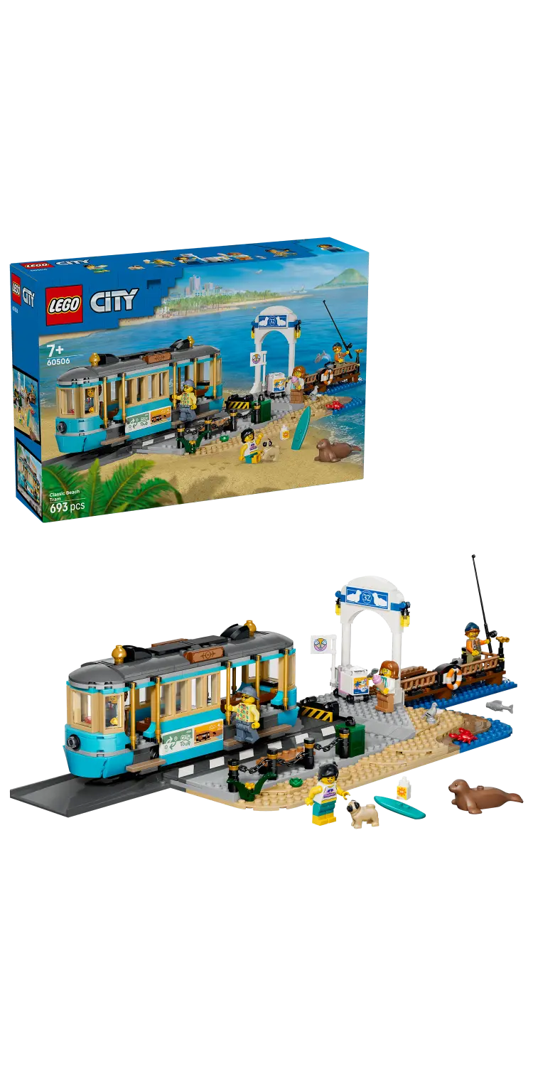 LEGO® City Classic Beach Streetcar - Train Toys 60506 -  - Fagan Toys