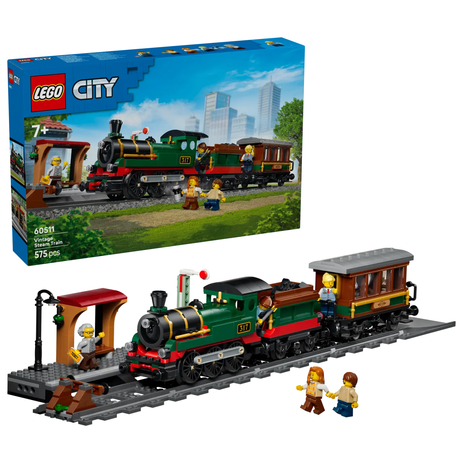 LEGO® City Vintage Steam Train - Toy Building Set 60511 -  - Fagan Toys