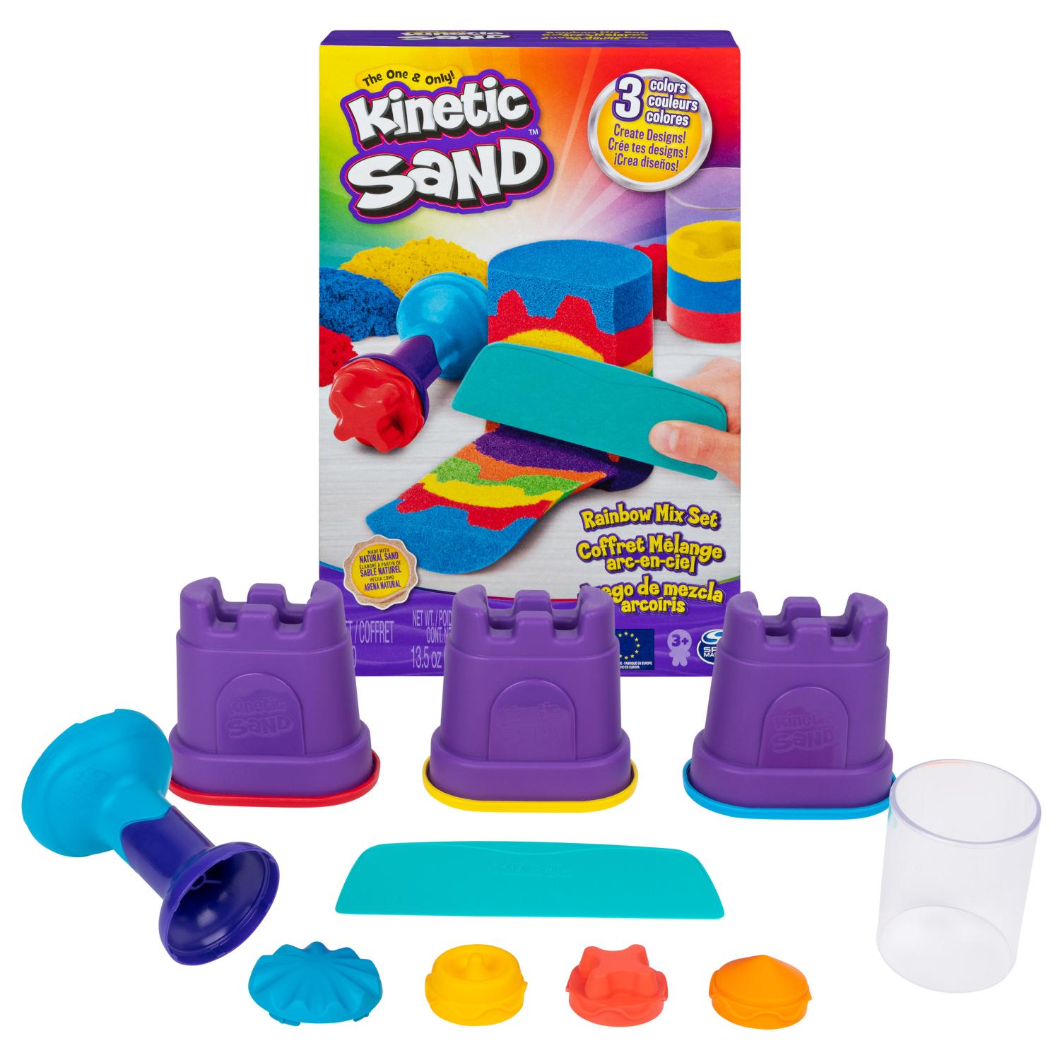 Kinetic Sand Rainbow Mix Set with Tools