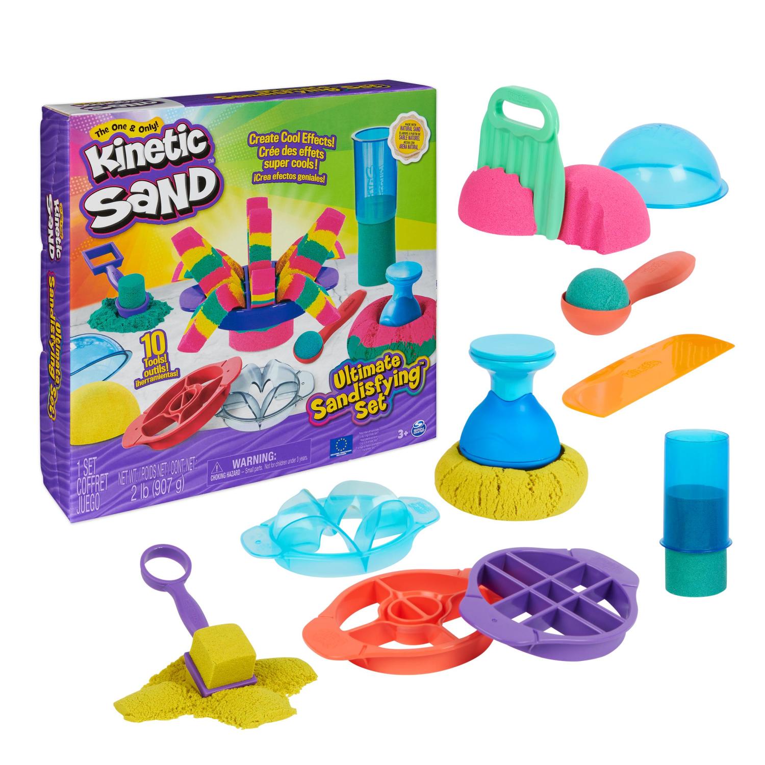 Kinetic Sand Ultimate Sandisfying Set with 10 Tools