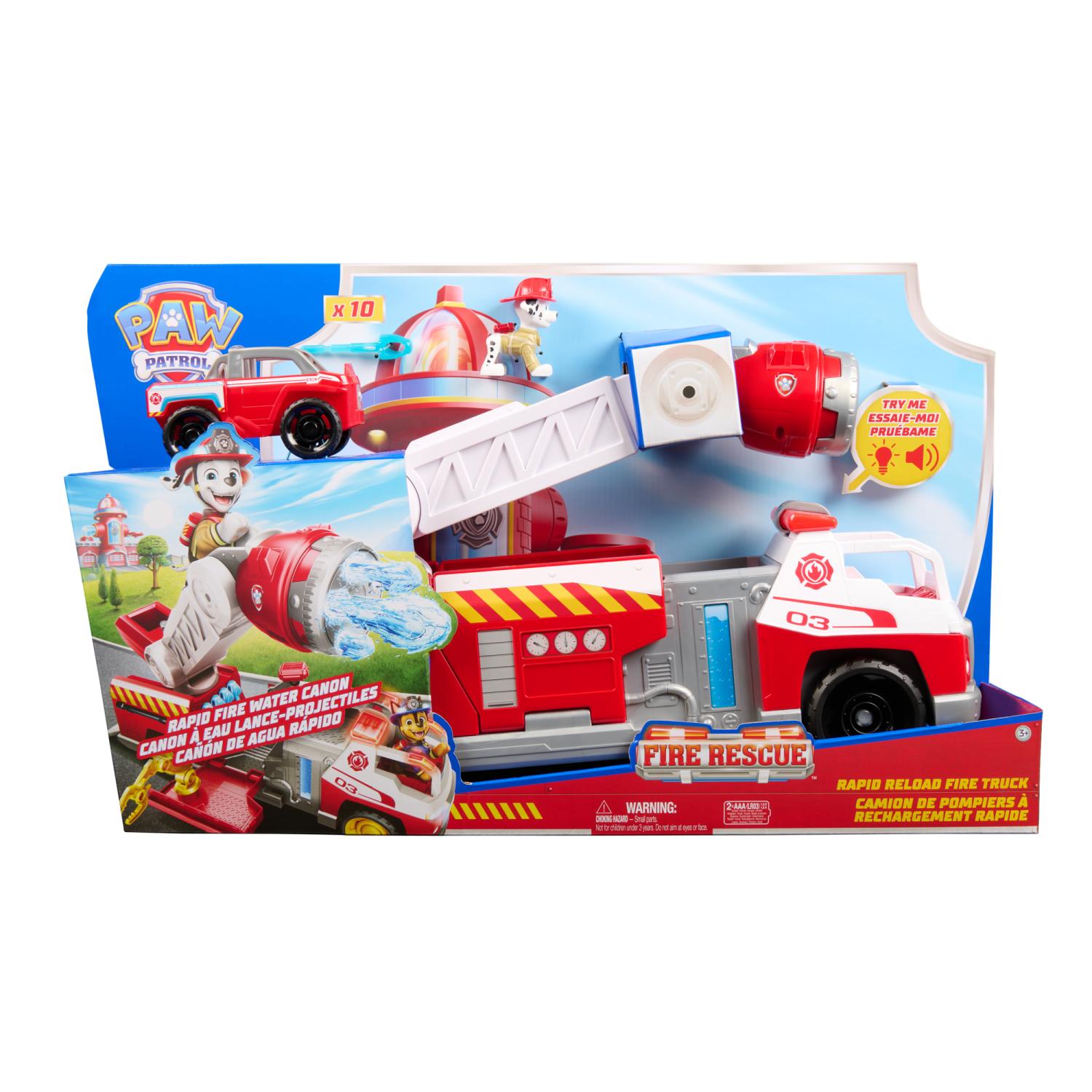 PAW Patrol Fire Rescue Marshall\u2019s Rapid Reload Truck