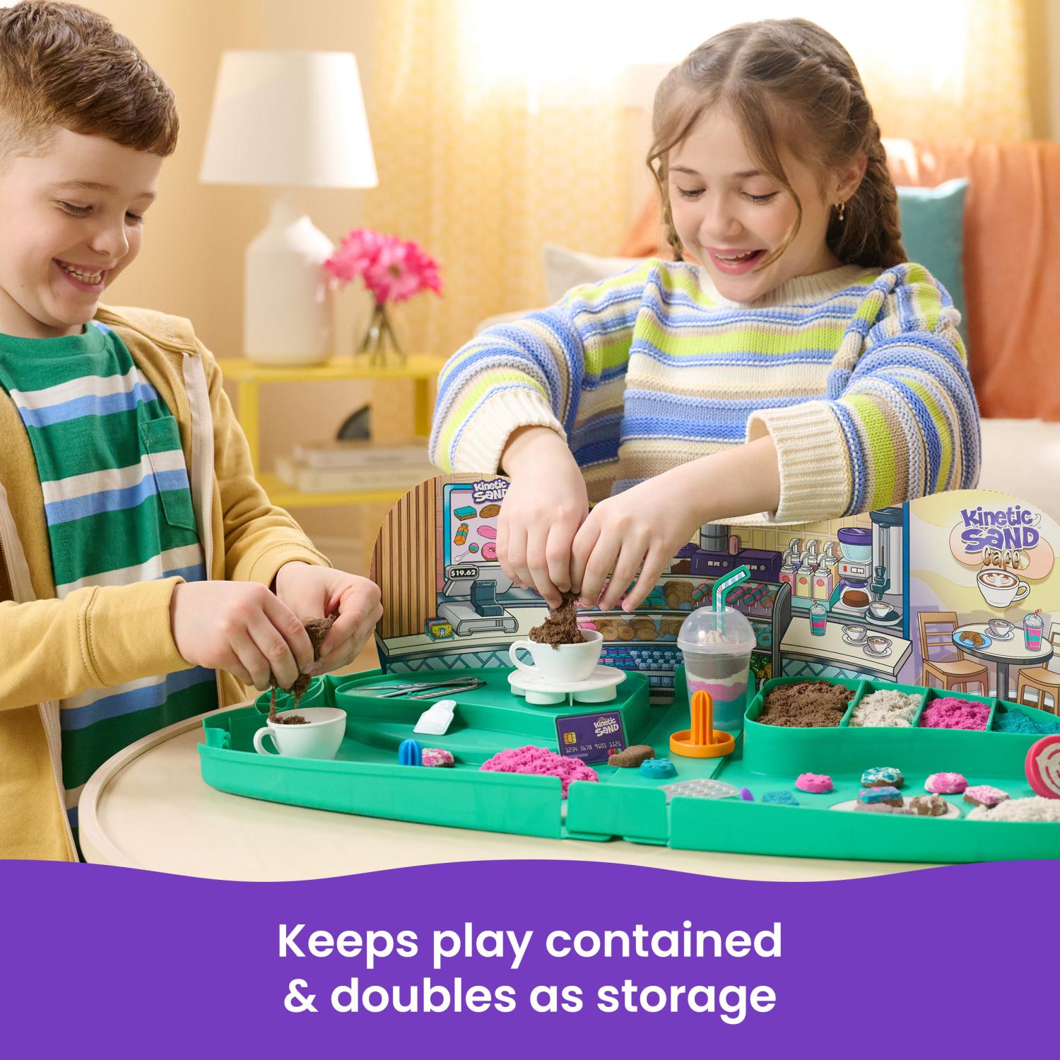Kinetic Sand Caf\u00e9 Case Portable Bakery Playset