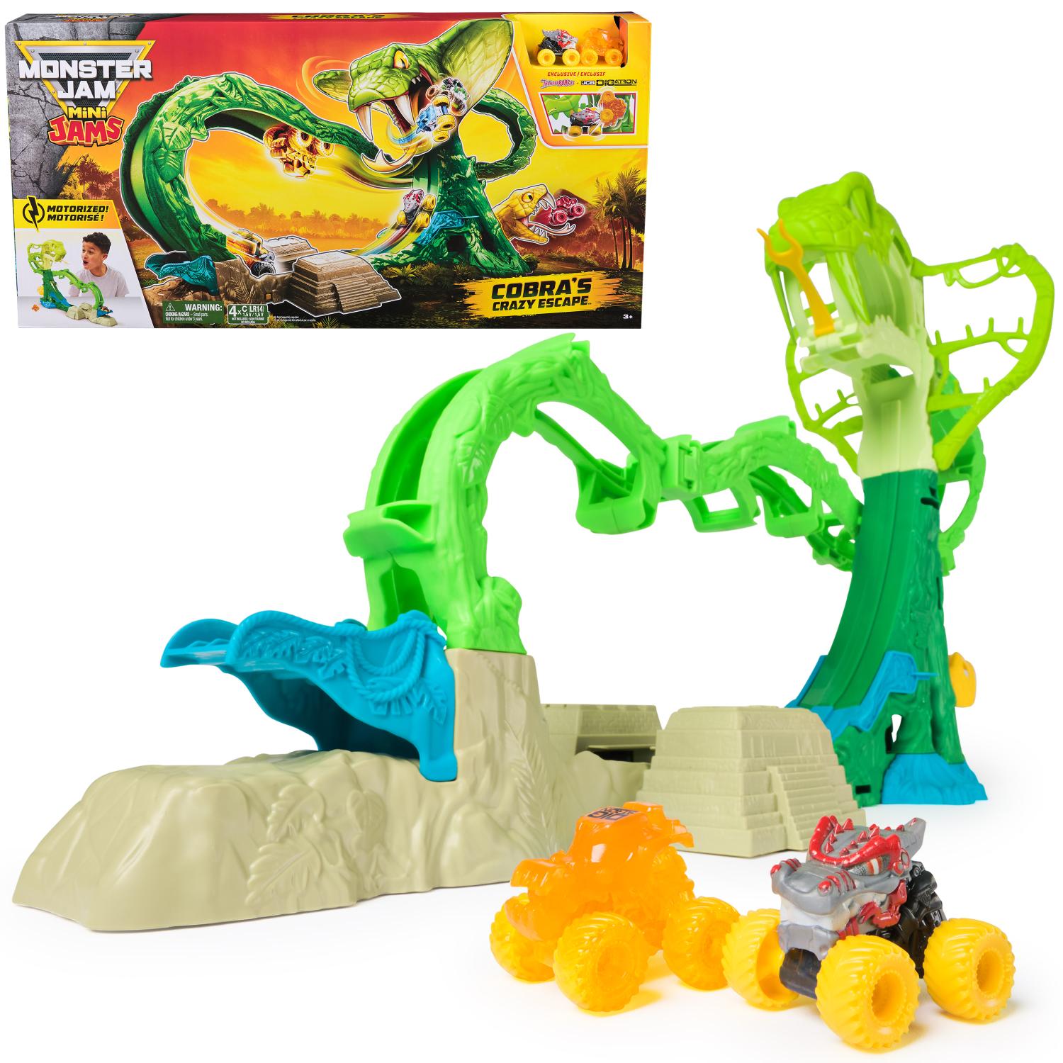 Monster Jam Cobra\u2019s Crazy Escape Playset with Truck