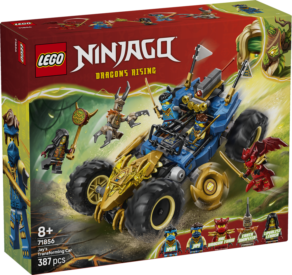 LEGO NINJAGO Jay\u2019s Transforming Car Racing Toy 71856
