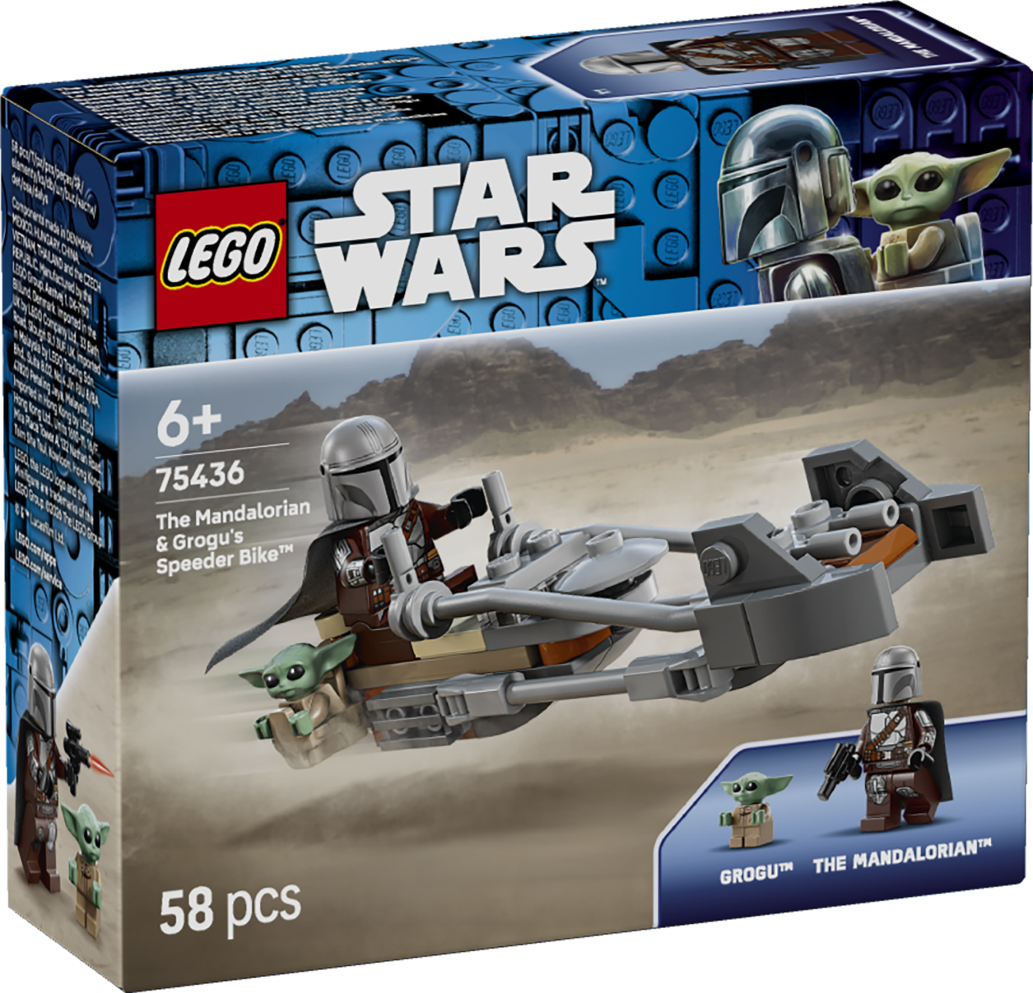 LEGO Star Wars The Mandalorian & Grogu\u2019s Speeder Bike 75436