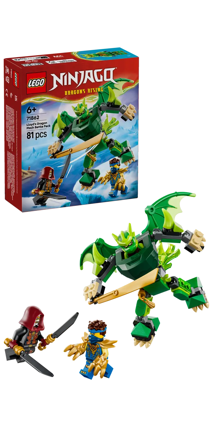 LEGO® NINJAGO® Lloyd’s Dragon Mech Battle Pack Toy 71862 -  - Fagan Toys