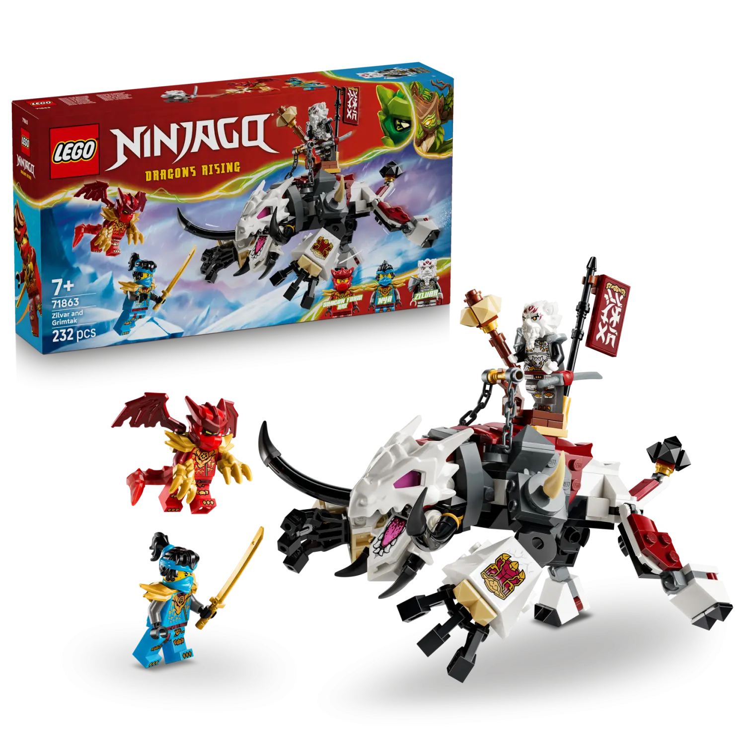 LEGO® NINJAGO® Zilvar and Grimtak the Dragon Beast 71863 -  - Fagan Toys
