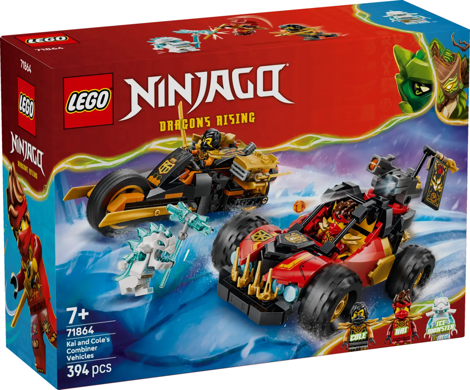 LEGO NINJAGO Kai and Cole\u2019s Combiner Vehicles Toy 71864