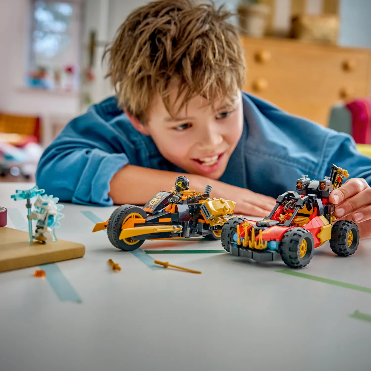 LEGO NINJAGO Kai and Cole\u2019s Combiner Vehicles Toy 71864