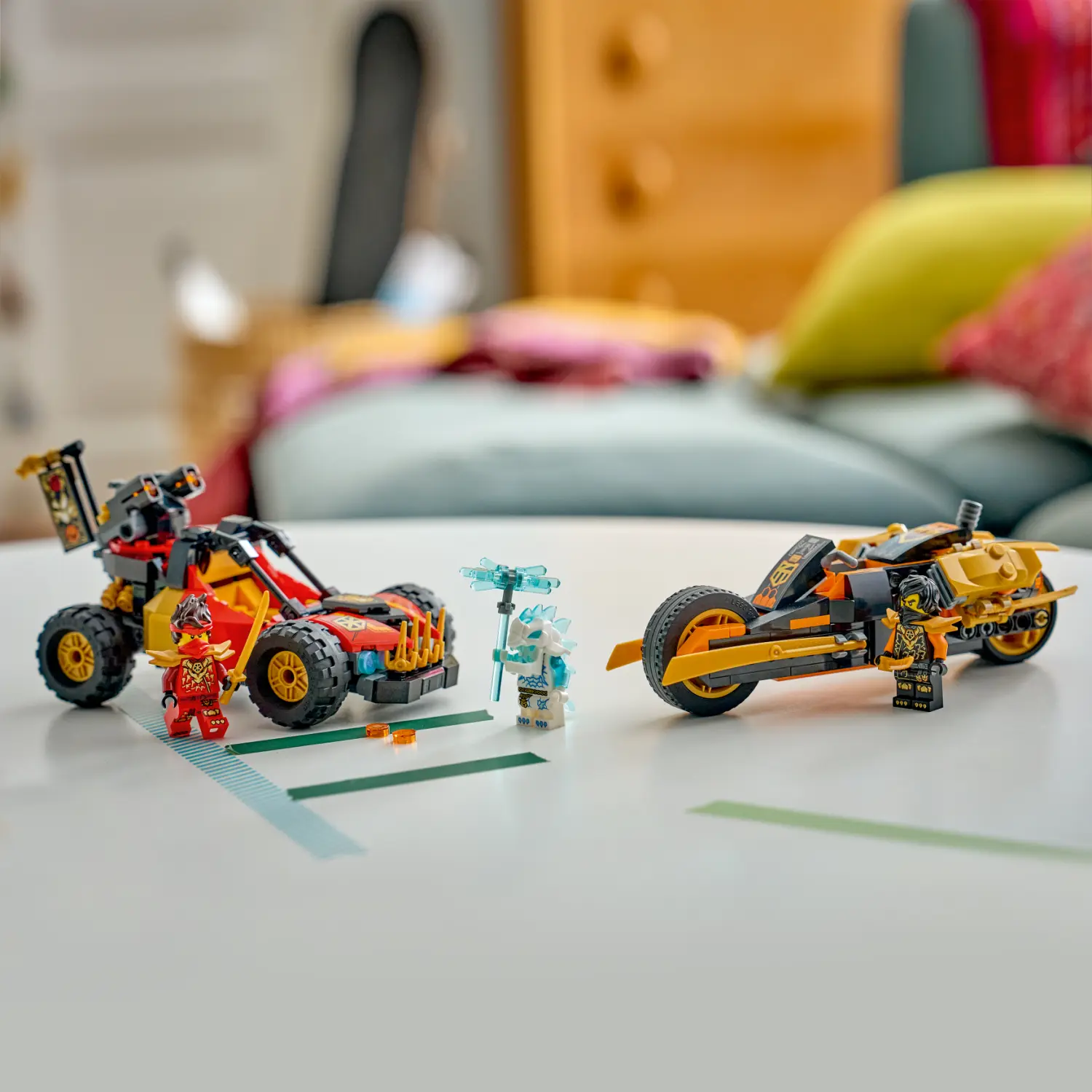 LEGO NINJAGO Kai and Cole\u2019s Combiner Vehicles Toy 71864