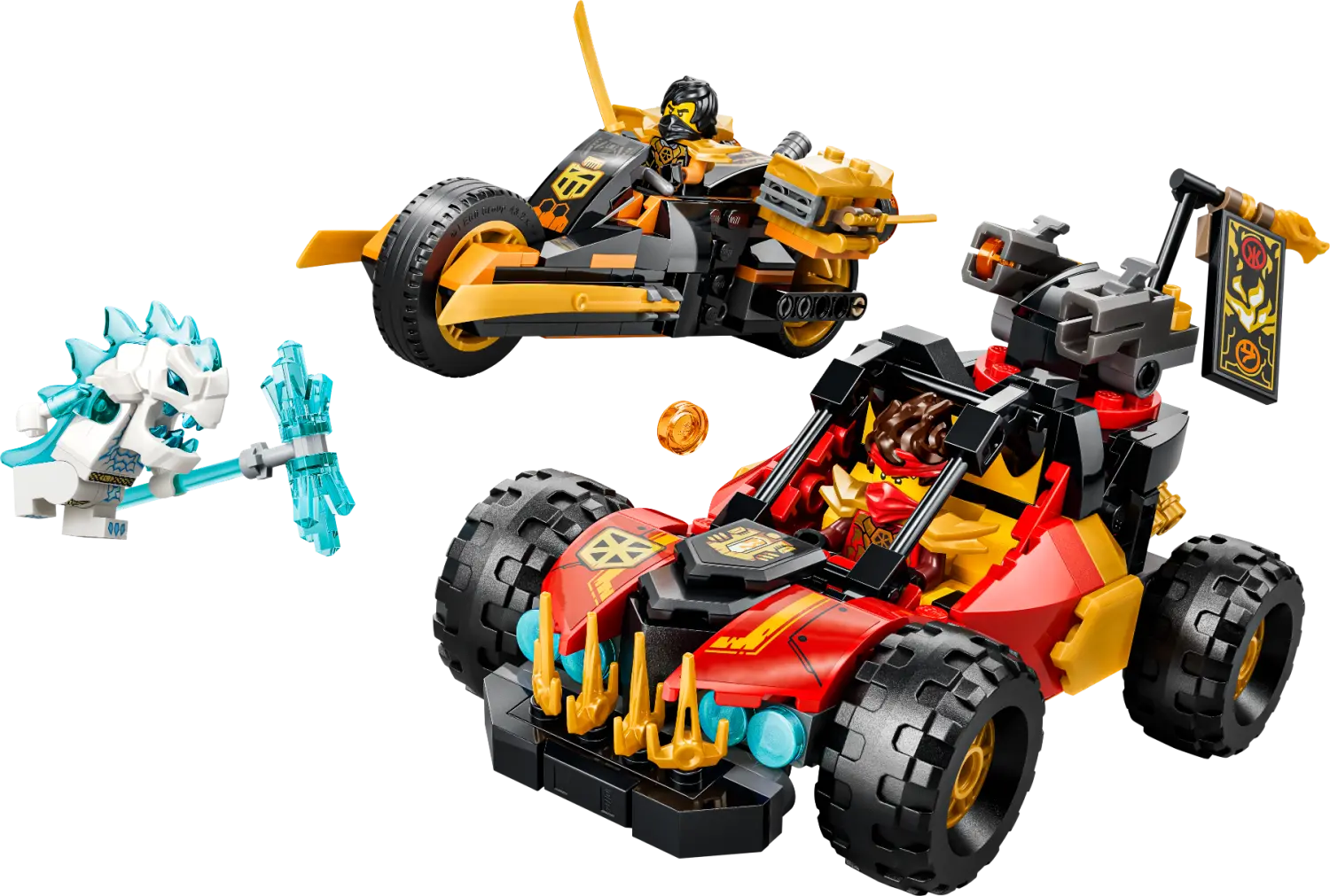 LEGO NINJAGO Kai and Cole\u2019s Combiner Vehicles Toy 71864
