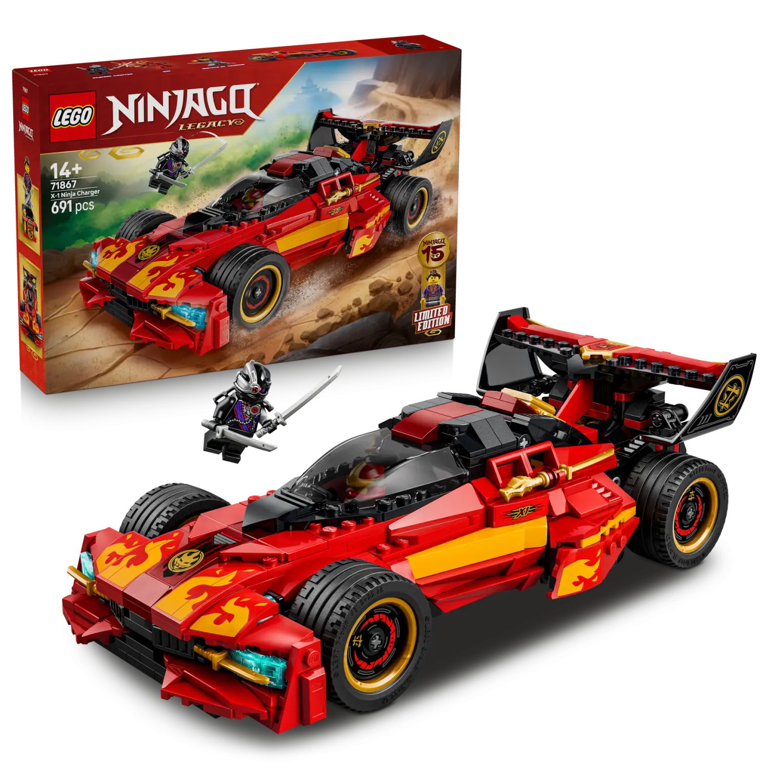 LEGO® NINJAGO® X-1 Ninja Charger 15th Anniversary Toy 71867 -  - Fagan Toys